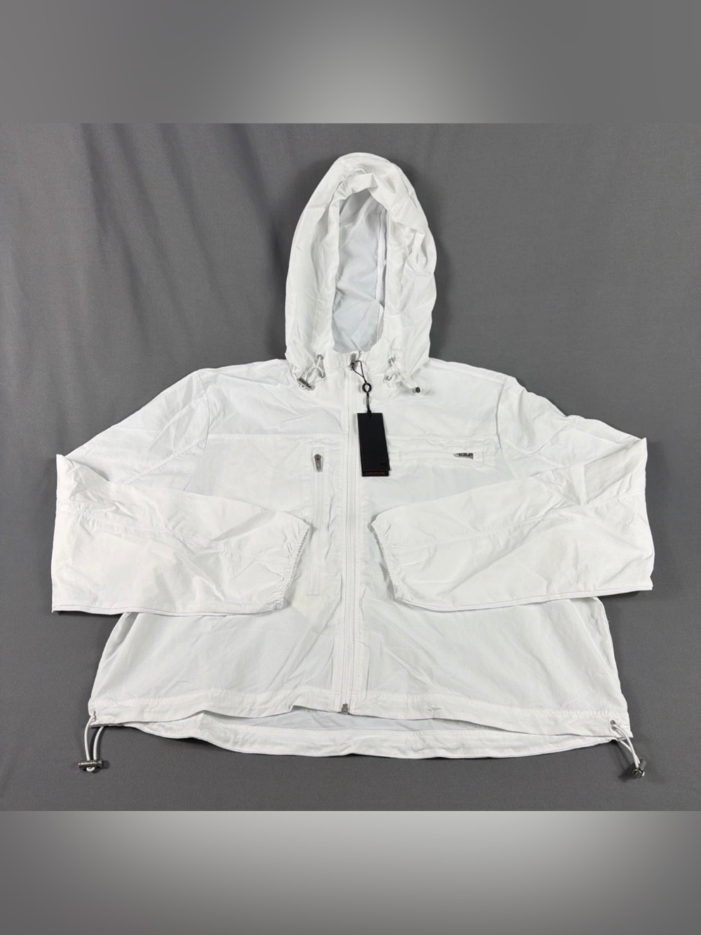 Greyson Womens Golf Jacket Wind Back Logo Large Arctic Nylon Spandex MSRP $198